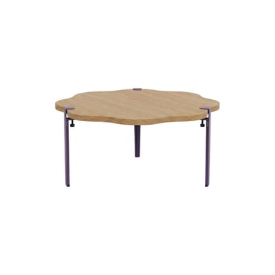 Table basse Vague by Uchronia / Ø 80 x H 43 cm - Chêne massif - TIPTOE