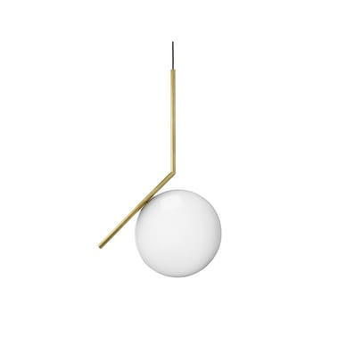 Suspension IC S2 verre or / Ø 30 x H 72 cm - Michael Anastassiades, 2014 - Flos