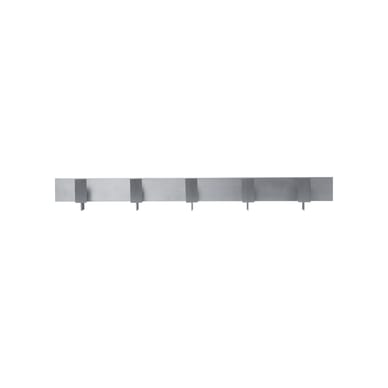 Wandgarderobe Lager metall silber / L 71 cm - 5 Wandhaken - Ferm Living