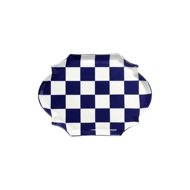 Assiette de présentation Fête des Bêtes céramique bleu / 36,6 x 26,5 cm - Serax