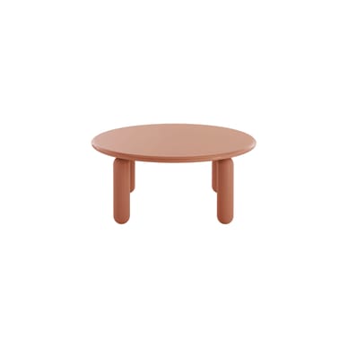 Table basse Undique Mas bois orange / Ø 85 x H 30 cm - Patricia Urquiola, 2023 - Kartell