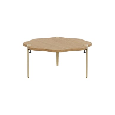 Table basse Vague by Uchronia / Ø 80 x H 43 cm - Chêne massif - TIPTOE