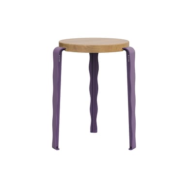 Tabouret empilable Lou Vague by Uchronia / Chêne - TIPTOE
