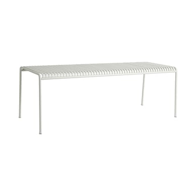 Tavolo rettangolare Palissade metallo grigio / 220 x 90 cm - Hay