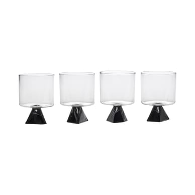 Set de 4 verres à vin Silos noir - Serax