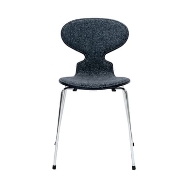 Chaise rembourrée Fourmi tissu bleu / Empilable - Arne Jacobsen, 1952 - Fritz Hansen