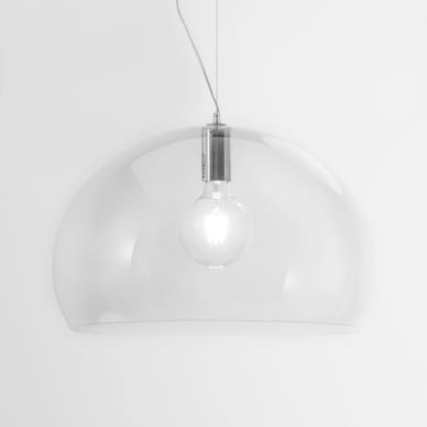 Suspension FL/Y Small plastique transparent / Ø 38 cm - Kartell