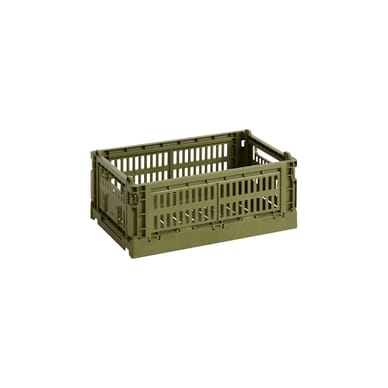 Panier Colour Crate plastique vert Small / 17 x 26,5 cm - Recyclé - Hay