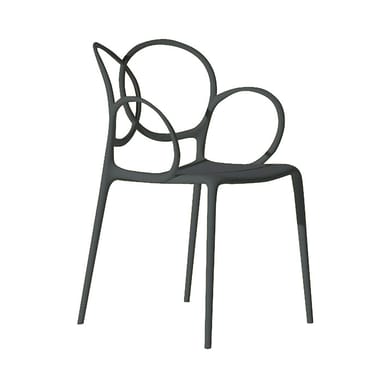 Fauteuil empilable Sissi plastique gris Outdoor - Driade