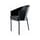 Fauteuil rembourré Costes cuir bois noir / Philippe Starck, 1984 - Driade