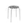 Tabouret Petit Rond INDOOR métal / Assise tissu zèbe - Frama 
