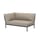Divano da giardino modulare Level 2 tessuto beige / Schienale extra morbido - Angolo sinistro - L 139 x P 92,5 cm - Houe