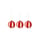Boule de Noël Wynn rouge / Se de 3 - Ø 8 cm - Bloomingville