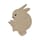 Teppich Rabbit textil beige / 120 x 88 cm – handgetuftet - Ferm Living