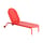 Lettino inclinabile a rotelle Week-end metallo rosso / Alluminio - Petite Friture