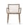 Poltrona Rafael fibra sintetica bianco grigio legno naturale / Teak spogliato e Corda - Ethimo