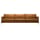 Canapé droit William cuir marron / 3 places - L 266 cm - Zanotta
