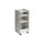 Carrello portavivande con ruote Folded Tall metallo grigio / Aperto - Altezza 83,7 cm - Muuto
