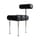Chaise rembourrée Hiro cuir noir - 101 COPENHAGEN