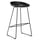 Tabouret de bar About a stool AAS 38 métal plastique noir / H 75 cm - Piètement luge acier - Hay