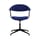 Fauteuil pivotant Mynt Soft tissu bleu / Assise & dossier rembourrés - Vitra