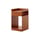 Caisson à roulettes Rotate SC73 métal orange marron / 35 x 35 x H 59 cm - &tradition