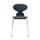 Chaise rembourrée Fourmi tissu bleu / Empilable - Arne Jacobsen, 1952 - Fritz Hansen