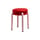Tabouret rembourré Macaron tissu rouge - & klevering