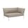 Divano da giardino a 2 posti Level 2 tessuto beige / Dossier extra moelleux - Angle droit - L 139 x P 92,5  cm - Houe
