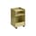 Carrello portavivande con ruote Folded Low metallo verde / Aperto - H 61,5 cm - Muuto