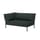 Divano da giardino modulare Level 2 tessuto verde / Schienale extra morbido - Angolo sinistro - L 139 x P 92,5 cm - Houe