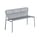 Panca con schienale Week-end metallo grigio / Alluminio - L 121 cm - Petite Friture
