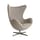 Fauteuil pivotant Egg chair  / Arne Jacobsen, 1958 - Tissu Gabriele - Fritz Hansen
