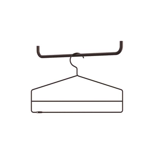 Lot de 4 cintres - String Furniture - Marron foncé - Acier thermolaqué