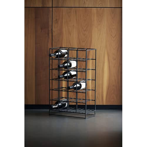 Casier à bouteilles  métal noir / 24 bouteilles - L 41 x H 67 cm - House Doctor - Noir - Fer