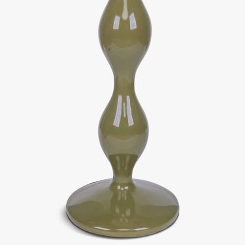 Lampada a stelo Powers metallo verde - NV GALLERY - Verde oliva - Ferro laccato, Poliresina