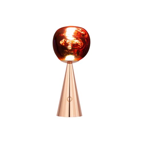 Lampe sans fil rechargeable Melt Portable LED (2015)  / H 28,5 cm - Polycarbonate métallisé (change de couleur) - Tom Dixon - Cuivre - Acier, Polycarbonate