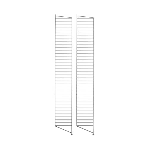 Lot de 2 montants de sol / H 200 x P 30 cm - String Furniture - Noir - Acier laqué