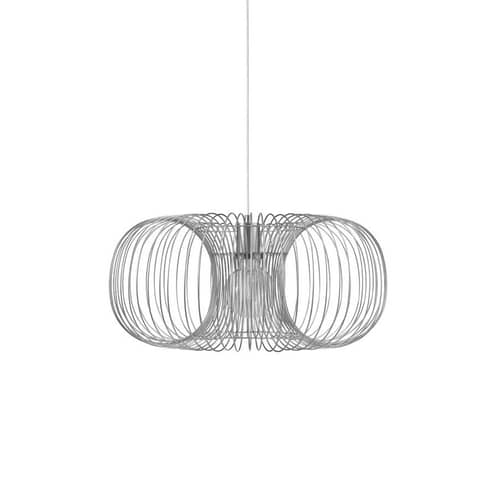 Coil Pendant silver metal / Ø 50 cm - Steel - Normann Copenhagen - Ø 50 cm / Steel - Stainless steel