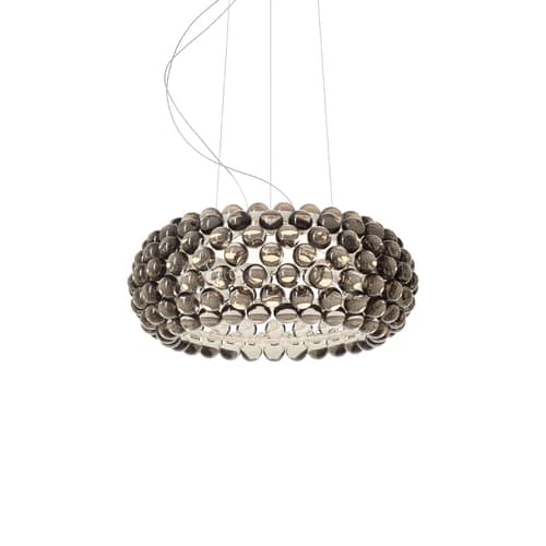 Pendelleuchte Caboche Plus plastikmaterial grau Medium / LED - Ø 50 cm - Foscarini - Grau / NICHT dimmbar - PMMA