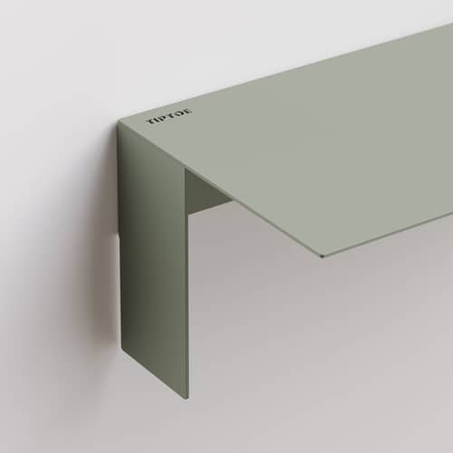 Regal Pli Floating metall grün / 60 x 20 cm - TIPTOE - Grau Eukalyptusgrau - thermolackierter Stahl