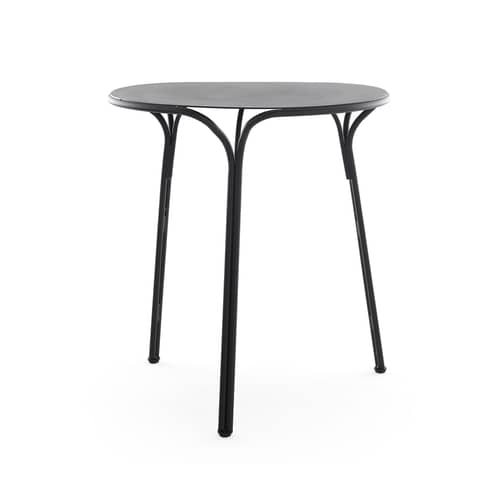 Runder Tisch HiRay metall schwarz / Metall - Ø 60 cm - Kartell - Schwarz - bemalter galvanisierter Stahl