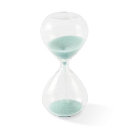 Sablier Ball XXS bleu /  30 sec. - H 8,5 cm - Pols Potten - Bleu clair - Sable teinté, Verre