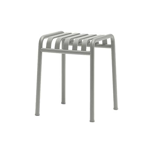 Sgabello Palissade / H 45 cm  - R & E Bouroullec - Hay - Grigio chiaro - In acciaio elettro- zincato, Vernice epossidica