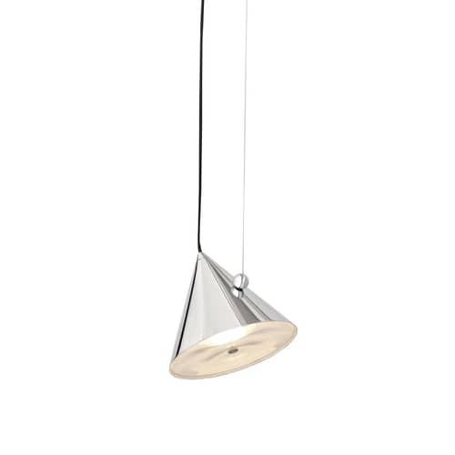 Suspension Pose LED métal argent / Ø 25 x H 24.5 cm - Orientable - Tom Dixon - Argent - Acier