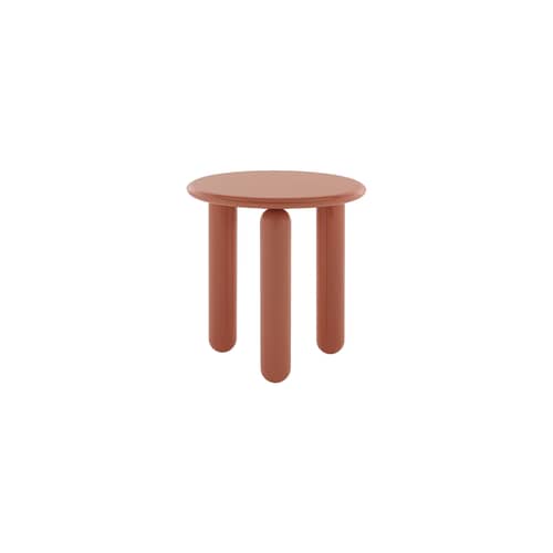 Table basse Undique Mas / Ø 48 x H 51 cm - Patricia Urquiola, 2023 - Kartell - Orange - Hêtre laqué, MDF laqué