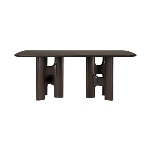 Table rectangulaire Flow bois marron / 200 x 110 cm - 8 personnes - Ethnicraft - 200 x 110 cm - Acajou teinté