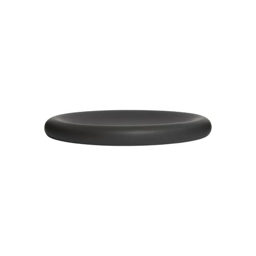 Teller Dough keramik schwarz / Ø 38 x H 3,7 cm - TOOGOOD - Kohle - emaillierter Sandstein
