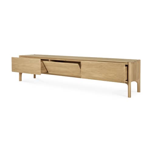 TV Möbel PI holz natur / B 242 x T 45 x H 53 cm - Ethnicraft - B 242 cm / Geölte Eiche - Geölte Massiveiche