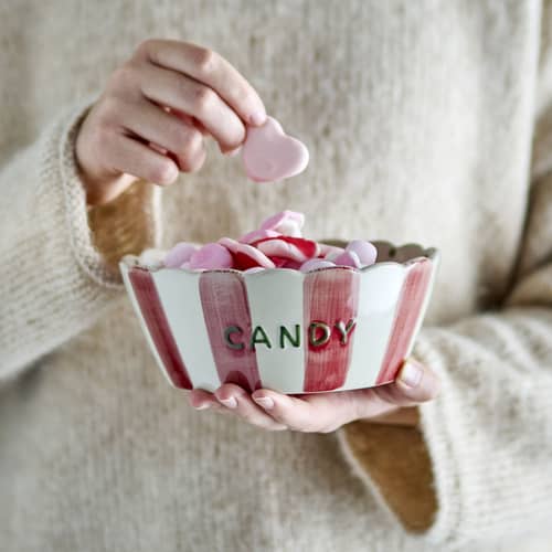 Chip - Candy Bowl ceramic red / Ø 17 x H 7 cm - Bloomingville - Candy Pink / Red / Ø 17 x H 7 cm - Sandstone